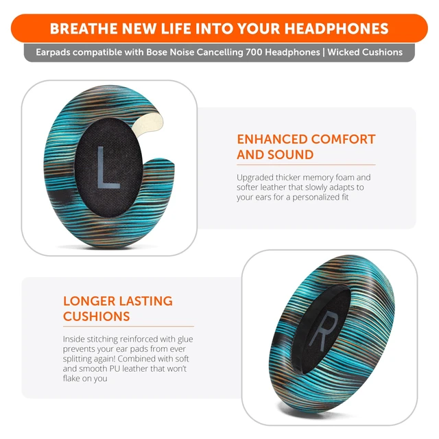 Alt view image 4 of 5 - WC PadZ NC700 - Upgraded Ear Pads for Bose 700 Noise Cancelling (NC700)
