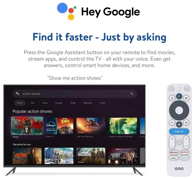 Alt view image 4 of 5 - IT'S BRAZILIAN onn 4K Pro Streaming Device, Google TV with Gemini* - Ultra-Fast Streaming, Stunning 4K UHD, 32GB Storage, 3GB RAM, Dolby Vision & Atmos, Find My Remote with Backlight, Ethernet Port