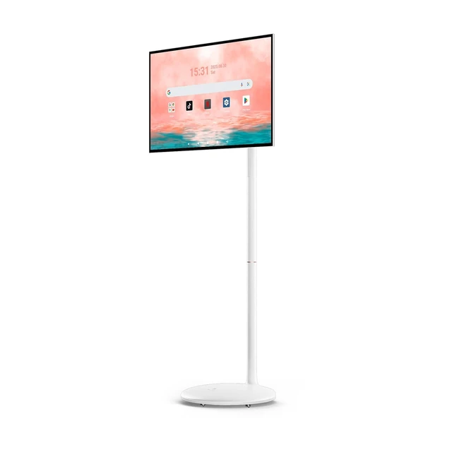 Alt view image 2 of 5 - SYLVOX 27" Portable Tablet on Wheels, Smart Touchscreen Monitor Android 14