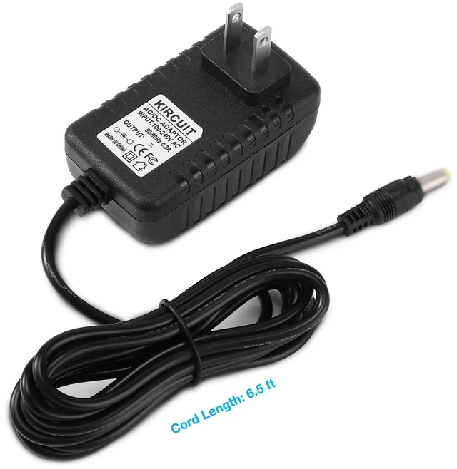 Alt view image 3 of 4 - Kircuit 9V AC/DC Adapter Compatible with Pro PPHP122SM PPHP122SM.5 PPHP122SM5 12" Subwoofer 800W Wireless BT Streaming PA Speaker Portable Loudspeaker Pro USA Power Supply Cord Charger