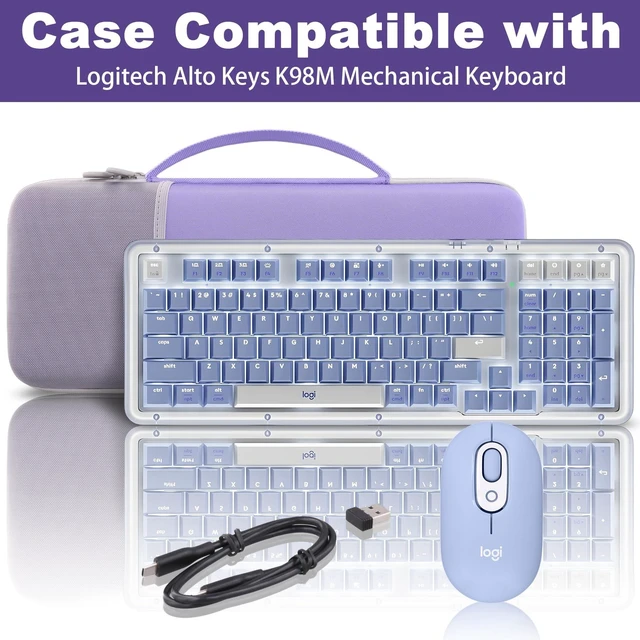 Alt view image 2 of 5 - co2CREA for Logitech Alto Keys K98M Keyboard Carry Case, Purple