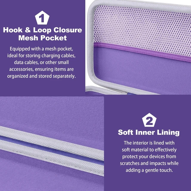 Alt view image 4 of 5 - co2CREA for Logitech Alto Keys K98M Keyboard Carry Case, Purple