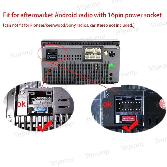 Alt view image 5 of 5 - Strpump 16pin Car Radio Stereo Power Retrofit Harness Cable Wire for Nissan X-Trail Teana Navara Qashqai Sentra w/Bose AMP OEM Rearview Camera