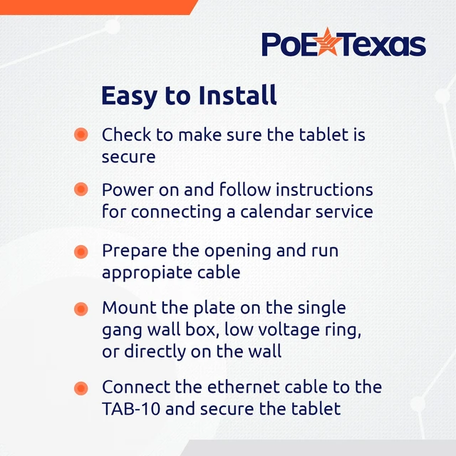 Alt view image 5 of 5 - PoE Texas 8-Inch Touchscreen PoE Meeting Room Scheduler Tablet