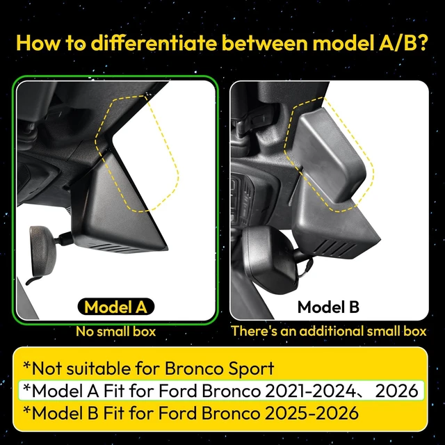 Alt view image 2 of 5 - Front and Rear Dash Cam for Ford Bronco 2021 2022 2023 2024 2026(Model A)