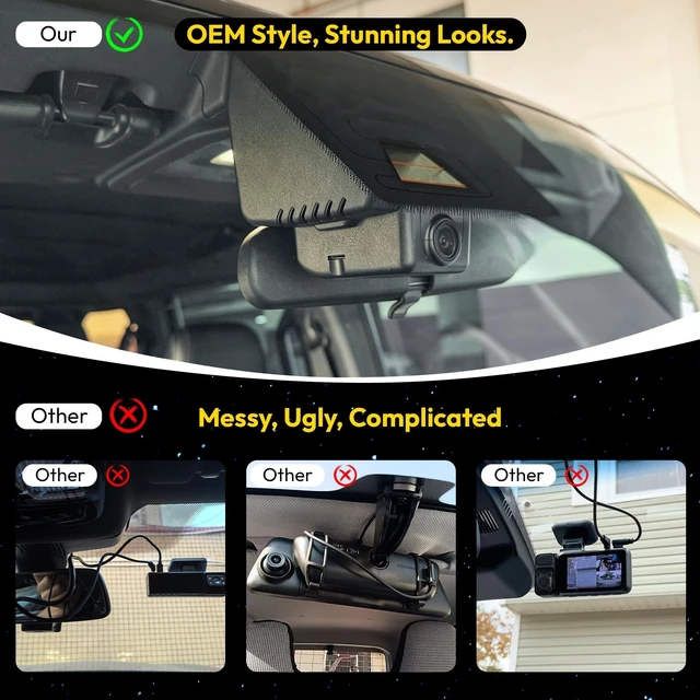 Alt view image 4 of 5 - Front and Rear Dash Cam for Ford Bronco 2021 2022 2023 2024 2026(Model A)