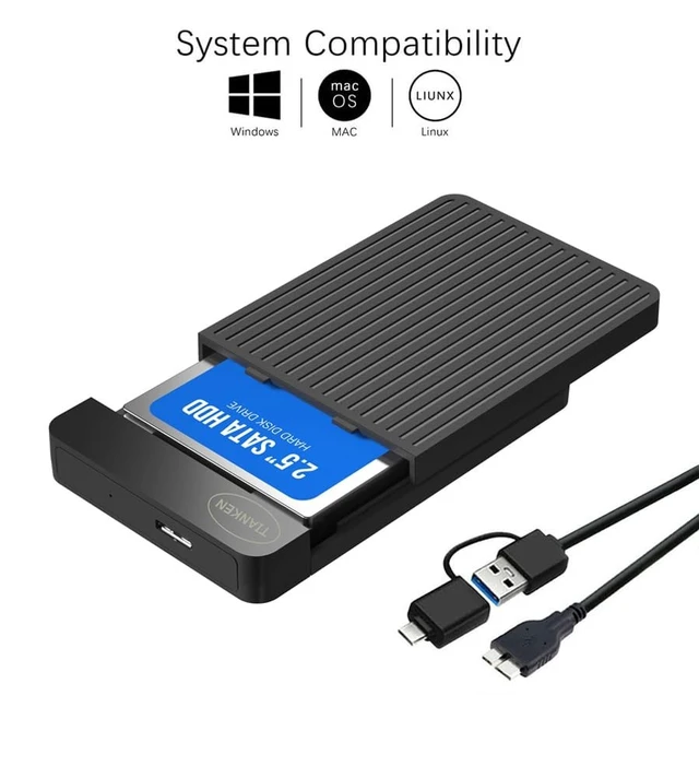 Alt view image 2 of 5 - Tianken 250GB Ultra Slim Portable External Hard Drive 2.5'' USB 3.0 HDD Storage for Mac, PC, Laptop, PS4, Xbox one