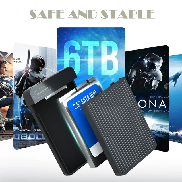 Alt view image 5 of 5 - Tianken 250GB Ultra Slim Portable External Hard Drive 2.5'' USB 3.0 HDD Storage for Mac, PC, Laptop, PS4, Xbox one