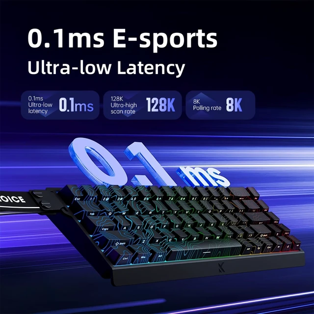 Alt view image 2 of 5 - ZMX MCHOSE ACE 68 Magnetic Switch RGB Gaming Keyboard,60% Hall Effect Rapid Trigger Adjustable Actuation Hot Swappable Wired Mechanical Keyboard 8K Hz Polling Rate for PC/Mac Gamer (Black)