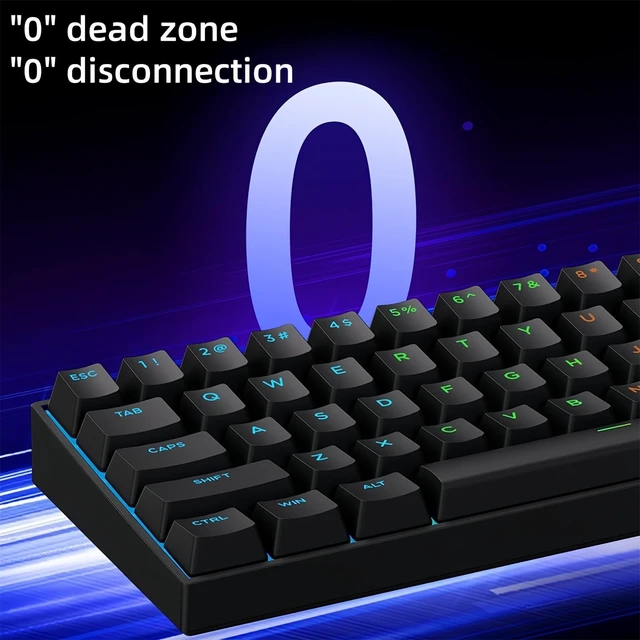 Alt view image 5 of 5 - ZMX MCHOSE ACE 68 Magnetic Switch RGB Gaming Keyboard,60% Hall Effect Rapid Trigger Adjustable Actuation Hot Swappable Wired Mechanical Keyboard 8K Hz Polling Rate for PC/Mac Gamer (Black)