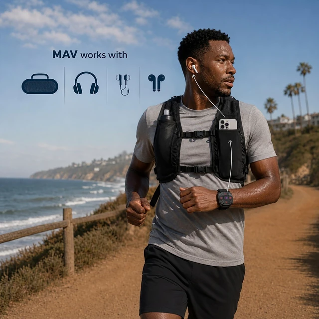 Alt view image 3 of 5 - AirTurn MAV Bluetooth Remote for Music & Podcasts, iPhone & Android