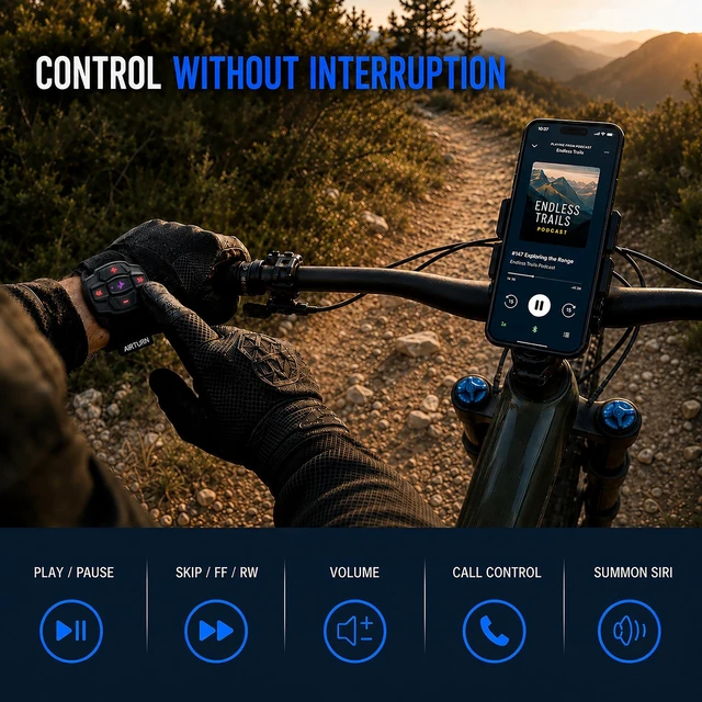 Alt view image 4 of 5 - AirTurn MAV Bluetooth Remote for Music & Podcasts, iPhone & Android
