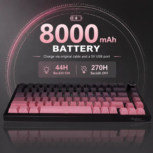 Alt view image 5 of 5 - Adventurers 75% Wireless Mechanical Keyboard,8000mAh,Hot-Swappable
