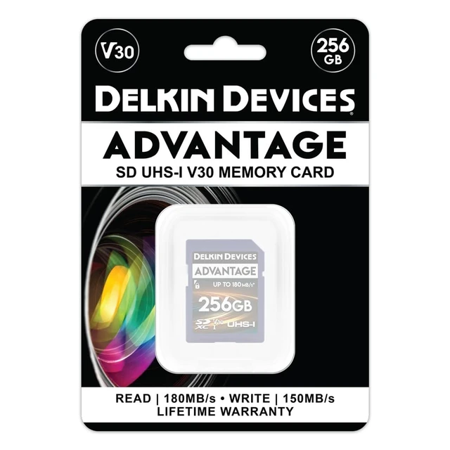 Alt view image 2 of 2 - Delkin Devices 256GB Advantage SDXC Memory Card UHS-I - Up to 150MB/s Write, 180MB/s Read, Memory Cards for Cameras with C10, U3, V30, 4K UHD, Full Size SD Card