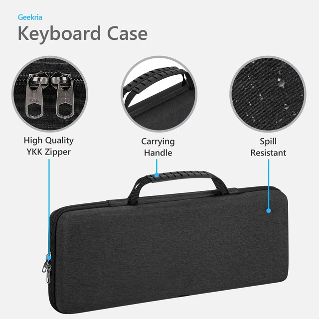 Alt view image 2 of 5 - Geekria Keyboard Hard Shell Travel Case Compatible with Logitech MX Keys Mini + MX Anywhere 3, Keyboard and Mouse Combo Carrying Bag (Dark Gray)