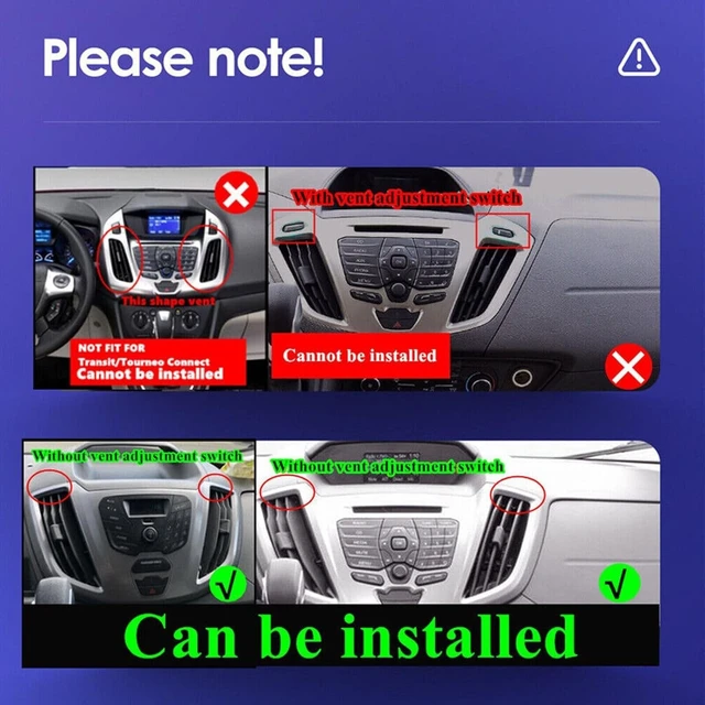 Alt view image 2 of 5 - 2+64G Double Din Car Radio for Ford Transit Custom 2013-2019 with Wireless CarPlay and Android Auto, 9.7 Inch Touchscreen Android 14 Car Stereo Head Unit with Bluetooth GPS WiFi FM SWC Backup C