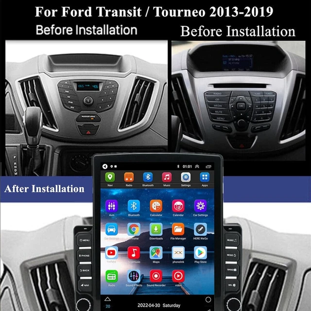 Alt view image 3 of 5 - 2+64G Double Din Car Radio for Ford Transit Custom 2013-2019 with Wireless CarPlay and Android Auto, 9.7 Inch Touchscreen Android 14 Car Stereo Head Unit with Bluetooth GPS WiFi FM SWC Backup C