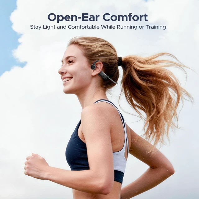 Alt view image 3 of 5 - DOOGEEEco BoneBeat Run Bone Conduction Bluetooth Workout Headphones, Black