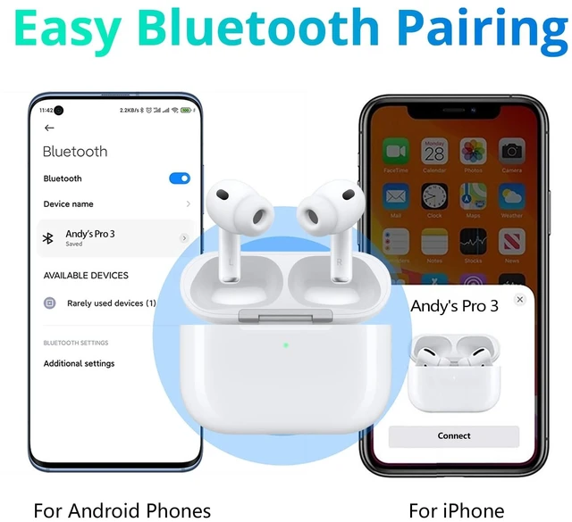Alt view image 3 of 5 - BRABURG Wireless Charging Case Replacement Compatible with AirPods Pro 3, Charger Case with Sync Button, USB-C Charging Port