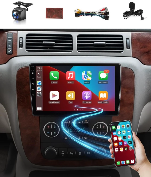Main image of Wadpon Android Car Radio for Chevy Tahoe Yukon 2007-2014 Apple CarPlay