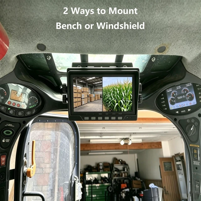 Alt view image 3 of 5 - 10.1" 1080P AHD Wired Reverse Rear View Backup Camera System,IP69K Waterproof Night Vision, Vibration-Proof 10G for Tractor/Truck/Excavator/Caravan/Skid Steer/Heavy Equipment D101
