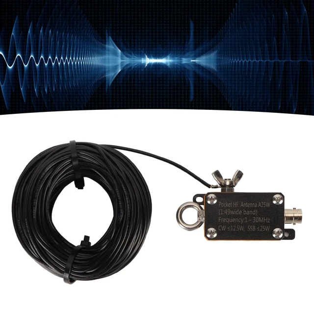 Alt view image 5 of 5 - Sanpyl 1:49 Balun HF Shortwave Antenna, 130Mhz FE8 CW SSB End Fed Half Wave Antenna, PVC End Fed Radio Antenna, for Outdoor, Sanpyl6uyasx8r0g