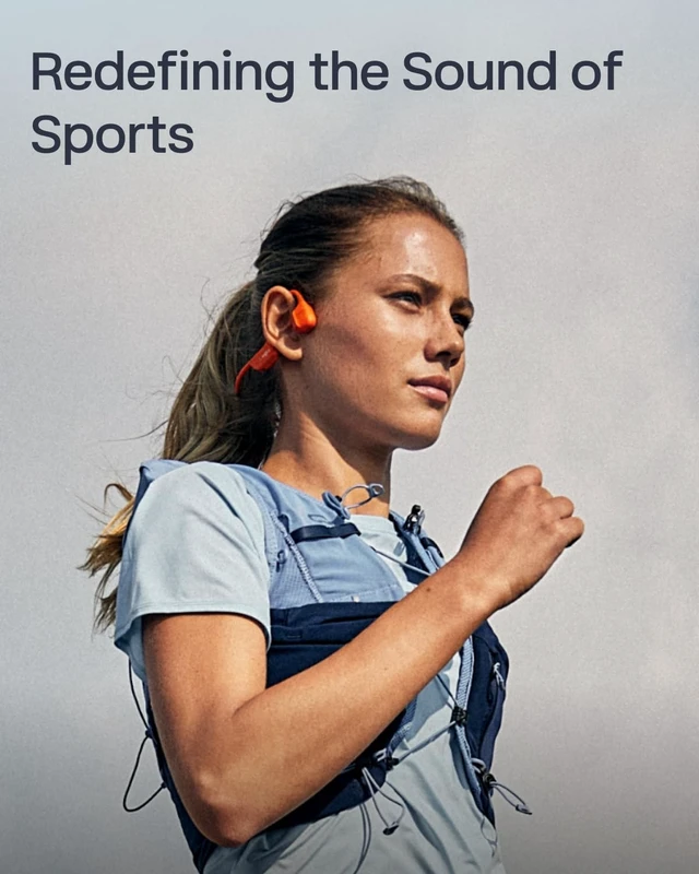 Alt view image 3 of 5 - SHOKZ New OpenRun Pro 2- Bone Conduction Headphones, Open-Ear Bluetooth Wireless Sport Earphones for Running, Workouts - Sweat Resistant, Secure Comfortable Fit -Deep Bass, Smart Mic, Reflectiv