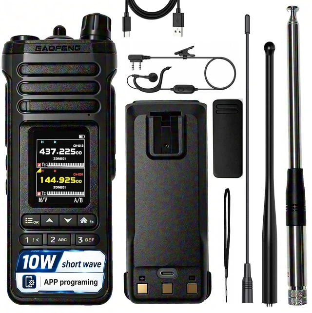 Main image of BAOFENG SW9 UV36 Shortwave Antenna Si4732 Chip Ham Radio Aviation Hiking Construction Two Way Radio Wireless Programming Type-C Rechargeable Multi-Mode AM FM LSB USB CW