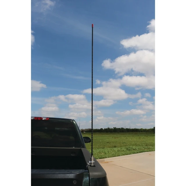 Alt view image 5 of 5 - Tram 1,500-Watt 26-MHz to 29-MHz Fiberglass Whip CB AM/FM/SSB Antenna (4 Ft.; Black)