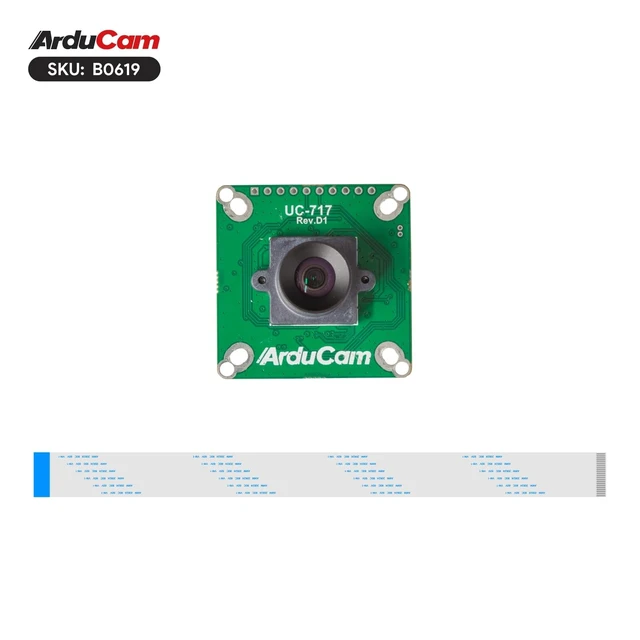 Alt view image 2 of 5 - Arducam for Raspberry Pi Global Shutter Camera Module, 1.58MP IMX296 Mono Pi Camera with 96(D) M12 Lens, 14401080@60fps High Speed Camera for Raspberry Pi 5, 4, 3, Pi Zero 2 W