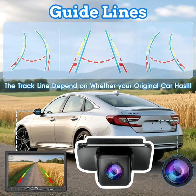 Alt view image 3 of 5 - Niutudza Accord Backup Camera Rear View Camera Compatible with Honda Accord Sedan EX-L 2014-2017 Parking Park Assist Camera Replaces 39530-T2A-A21 39530-T2A-A31 39530-T2A-U110-M2