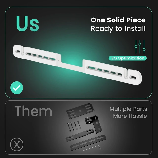 Alt view image 2 of 5 - ynVISION.DESIGN Soundbar Wall Mount for Sonos Arc and Arc Ultra, White