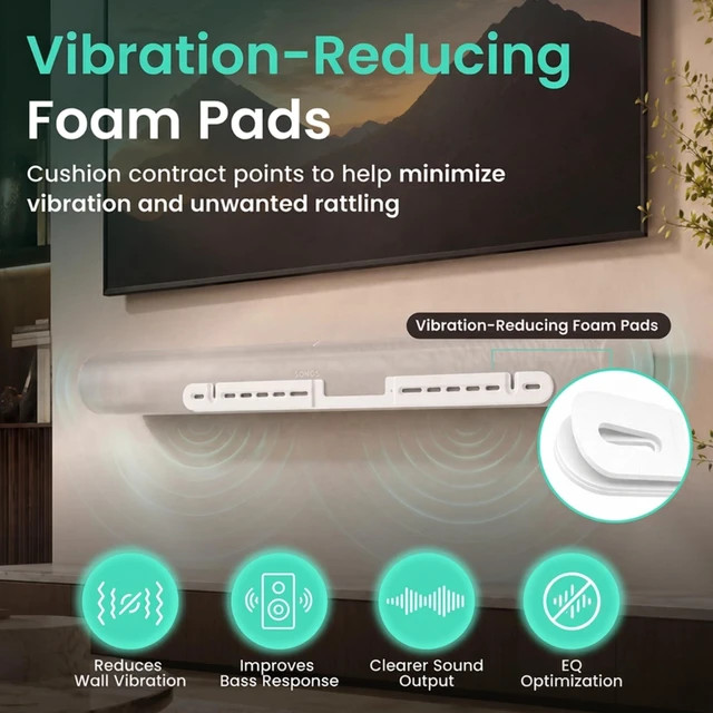 Alt view image 5 of 5 - ynVISION.DESIGN Soundbar Wall Mount for Sonos Arc and Arc Ultra, White