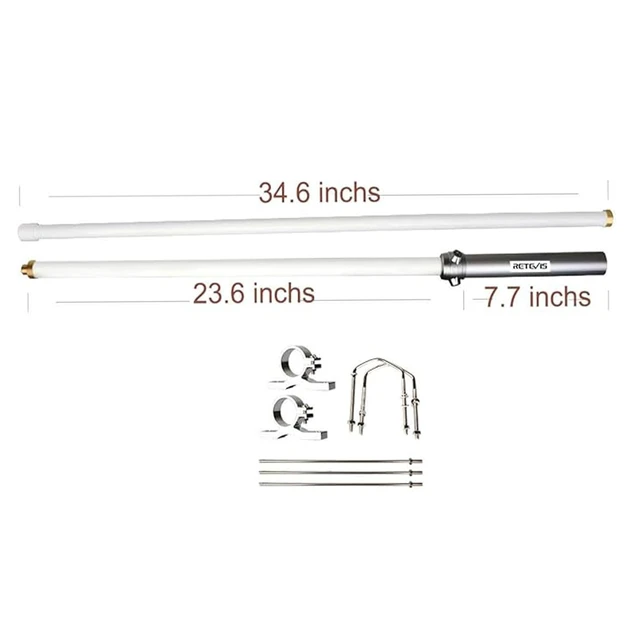 Alt view image 2 of 5 - Retevis 144/430MHz Dual Band Amateur Antenna,2m/70cm,7.2 dBi High Gain