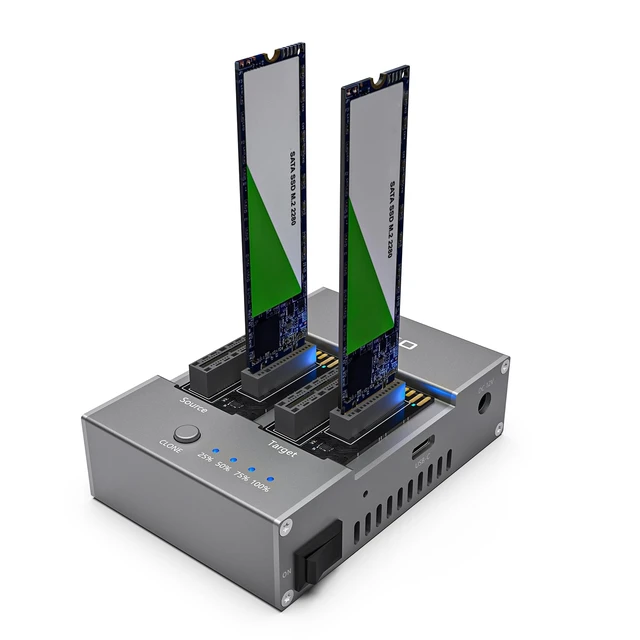 Main image of AOKO M.2 NVMe mSATA SSD Cloner Reader, M.2/mSATA to USB Docking Enclosure