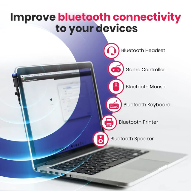 Alt view image 5 of 5 - GTW Blue Beacon Bluetooth Extender Bluetooth Headphones Headset Speakers Keyboard Mouse For Logitech EPOS Plantronics Jabra USB-A BT Dongle Works with Desktop Wireless Laptop Includes Po