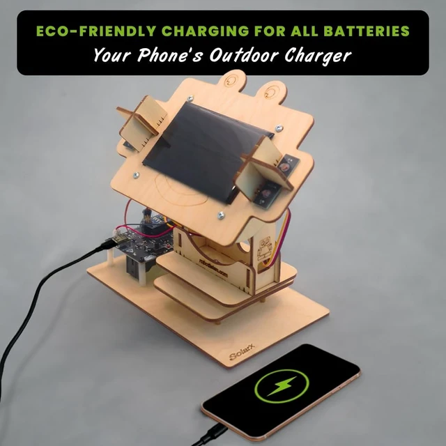 Alt view image 5 of 5 - SolarX V2: Sun-Tracking Solar Panel DIY Kit with Arduino Nano, Solar Sun Tracker Sytem with Electronic Components, Educational Sun Tracker Kit, Solar Coding Kit