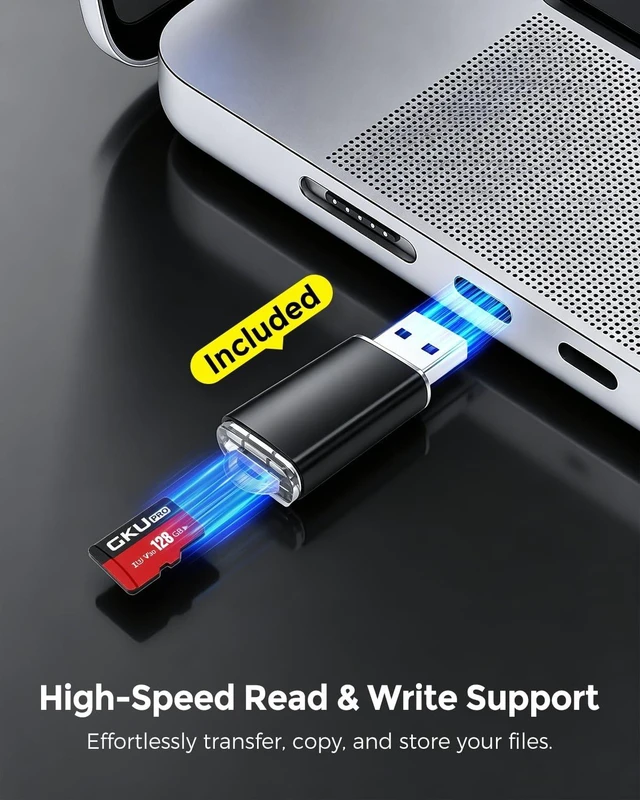 Alt view image 3 of 5 - GKU 128GB Memory Card for Dash Cam with Card Reader, High Endurance Card for Daily Driving Recording and Loop Recording