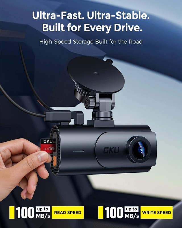 Alt view image 2 of 5 - GKU 128GB Memory Card for Dash Cam with Card Reader, High Endurance Card for Daily Driving Recording and Loop Recording