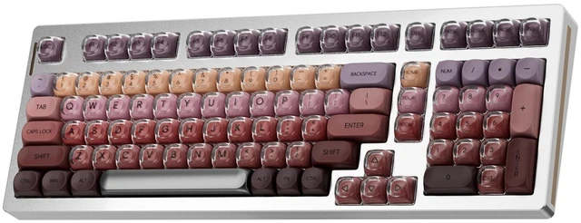Main image of KY98 Full Aluminum CNC Mechanical Keyboard with Lipstick Keycap , Silver