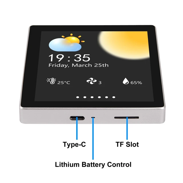 Alt view image 4 of 5 - AITRIP ESP32-S3 4.0 inch Color LCD Display Development Board, 480 480 Resolution, Support 16 BIT RGB 65K Color Display,for Arduino IDE, ESP IDE, Micropython and Mixly