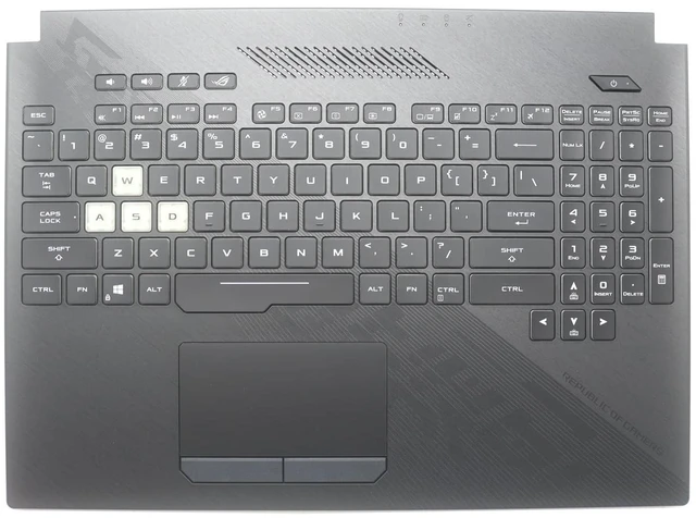 Main image of New Replacement Palmrest for Asus Strix Hero II GL504GM GL504GV GL504GS GL504GW G515GW Upper Case with RGB 4-Zone Backlit Keyboard US 90NR00K2-R32US0