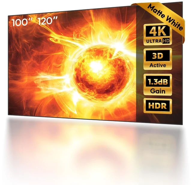 Main image of NothingProjector Fixed Frame Screen, Matte White 100 inch, 1.3 Gain