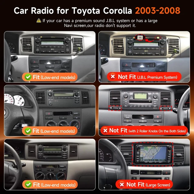 Alt view image 2 of 5 - KuTaiTai 9 Inch Linux Car Radio for Toyota Corolla 2003-2008 Carplay Stereo