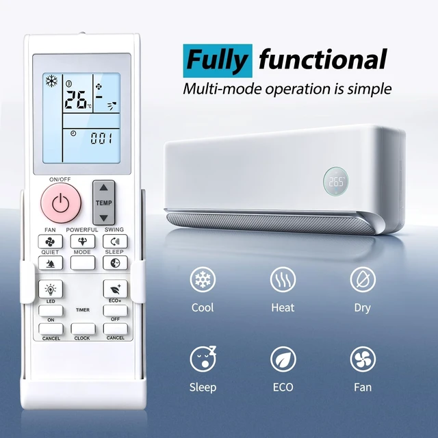 Alt view image 5 of 5 - New 2531835 Replacement Remote Control for DAIKIN Air Conditioner BRC52A61