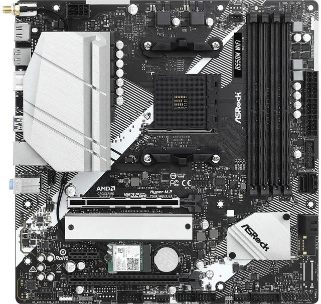 Alt view image 3 of 5 - MICRO CENTER AMD 5800XT Processor with ASRock B550M WiFi MATX Motherboard