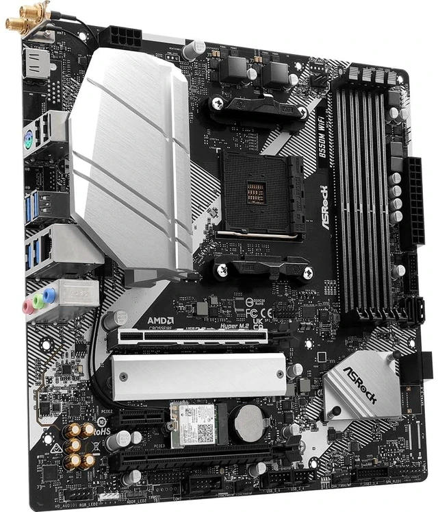 Alt view image 4 of 5 - MICRO CENTER AMD 5800XT Processor with ASRock B550M WiFi MATX Motherboard