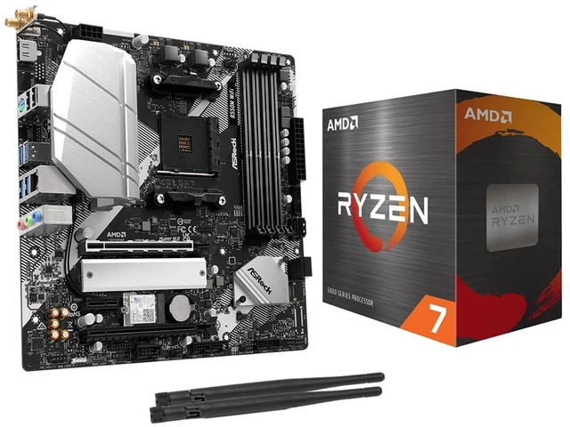 Main image of MICRO CENTER AMD 5800XT Processor with ASRock B550M WiFi MATX Motherboard