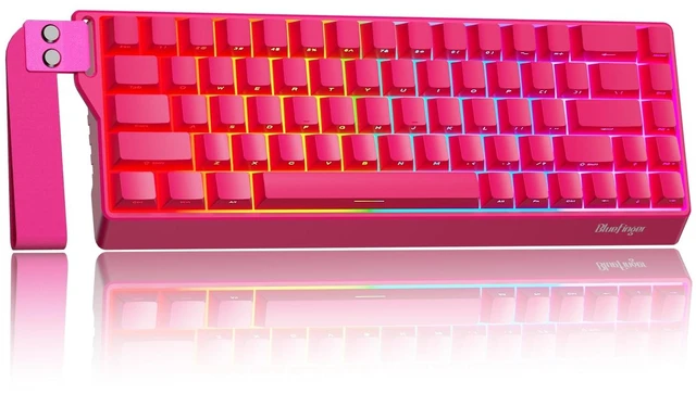 Main image of BlueFinger 60% Wireless Mechanical Gaming Keyboard, Bluetooth/2.4GHz/USB-C Hot Swappable RGB Backlit Keyboard with Side-Printed PBT Keycaps, 60 Percent Compact Keyboard for Mac PC PS5 Xbox, Pin