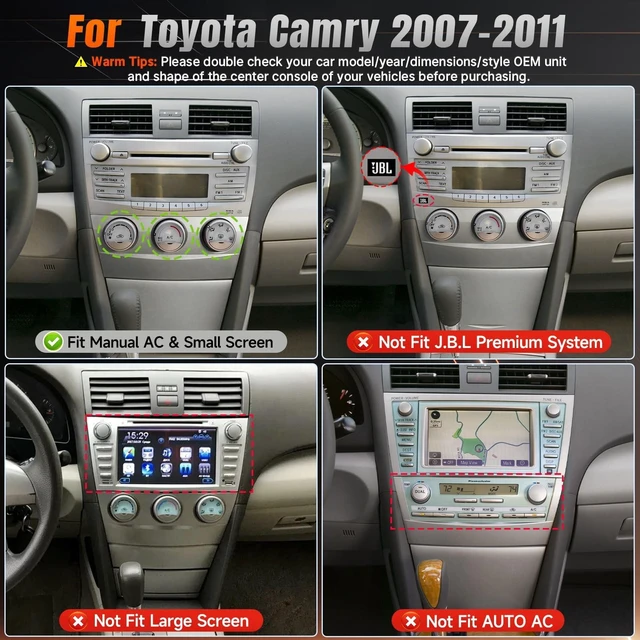 Alt view image 2 of 5 - Linux Car Radio for Toyota Camry 2007-2011 Fast Boot (Manual A/C)